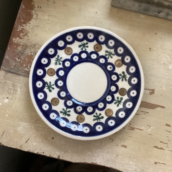 NEW Boleslawiec Polish pottery CUP + PLATE set - Picture 4 of 5